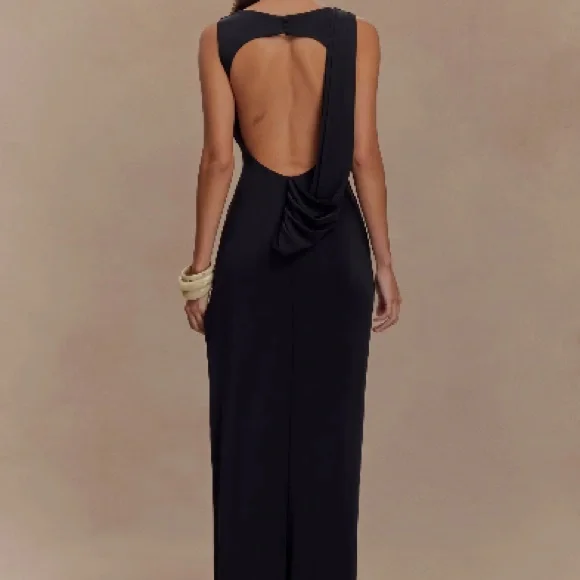 Meshki Black Open-Back Maxi Dress - Picture 2 of 7